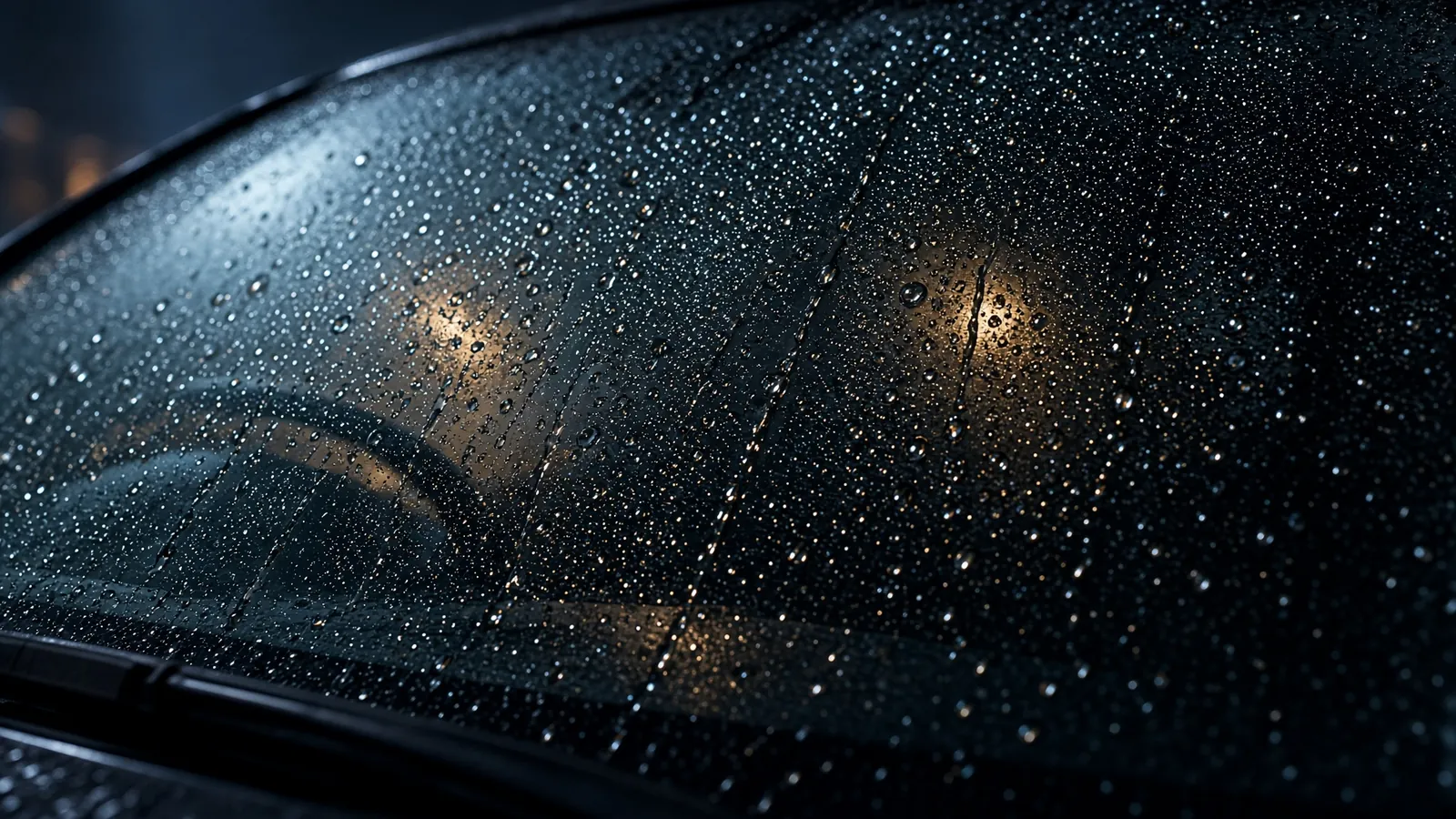 Para-brisa com tratamento hidrorrepelente em chuva
